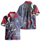 Personalised Western Bulldogs Kid Hawaiian Shirt Trippy Psychedelic Abstract Art Mascot Football Fans