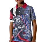 Personalised Western Bulldogs Kid Polo Shirt Trippy Psychedelic Abstract Art Mascot Football Fans