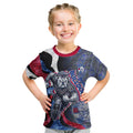 Personalised Western Bulldogs Kid T Shirt Trippy Psychedelic Abstract Art Mascot Football Fans