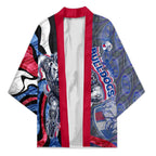 Personalised Western Bulldogs Kimono Trippy Psychedelic Abstract Art Mascot Football Fans
