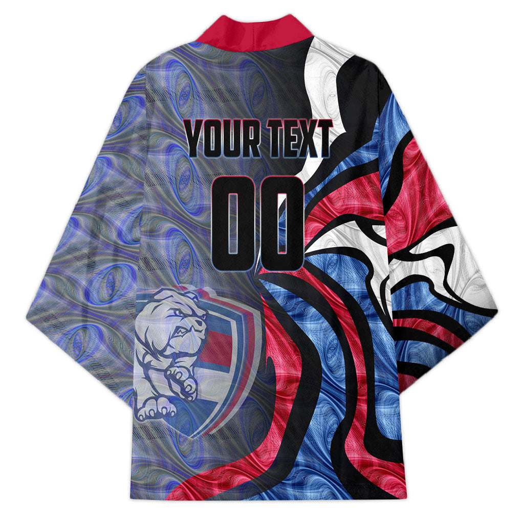 Personalised Western Bulldogs Kimono Trippy Psychedelic Abstract Art Mascot Football Fans