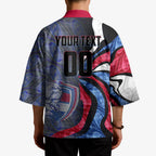 Personalised Western Bulldogs Kimono Trippy Psychedelic Abstract Art Mascot Football Fans
