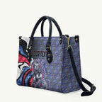 Personalised Western Bulldogs Leather Bag Trippy Psychedelic Abstract Art Mascot Football Fans