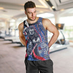 Personalised Western Bulldogs Men Tank Top Trippy Psychedelic Abstract Art Mascot Football Fans