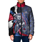 Personalised Western Bulldogs Padded Jacket Trippy Psychedelic Abstract Art Mascot Football Fans