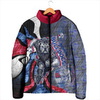 Personalised Western Bulldogs Padded Jacket Trippy Psychedelic Abstract Art Mascot Football Fans