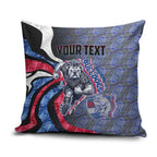 Personalised Western Bulldogs Pillow Cover Trippy Psychedelic Abstract Art Mascot Football Fans