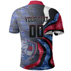 Personalised Western Bulldogs Polo Shirt Trippy Psychedelic Abstract Art Mascot Football Fans
