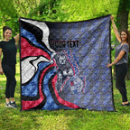 Personalised Western Bulldogs Quilt Trippy Psychedelic Abstract Art Mascot Football Fans