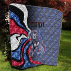 Personalised Western Bulldogs Quilt Trippy Psychedelic Abstract Art Mascot Football Fans