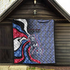 Personalised Western Bulldogs Quilt Trippy Psychedelic Abstract Art Mascot Football Fans