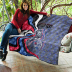 Personalised Western Bulldogs Quilt Trippy Psychedelic Abstract Art Mascot Football Fans