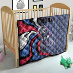 Personalised Western Bulldogs Quilt Trippy Psychedelic Abstract Art Mascot Football Fans