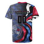 Personalised Western Bulldogs Rugby Jersey Trippy Psychedelic Abstract Art Mascot Football Fans