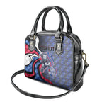 Personalised Western Bulldogs Shoulder Handbag Trippy Psychedelic Abstract Art Mascot Football Fans