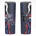 Personalised Western Bulldogs Skinny Tumbler Trippy Psychedelic Abstract Art Mascot Football Fans