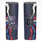 Personalised Western Bulldogs Skinny Tumbler Trippy Psychedelic Abstract Art Mascot Football Fans