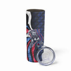 Personalised Western Bulldogs Skinny Tumbler Trippy Psychedelic Abstract Art Mascot Football Fans