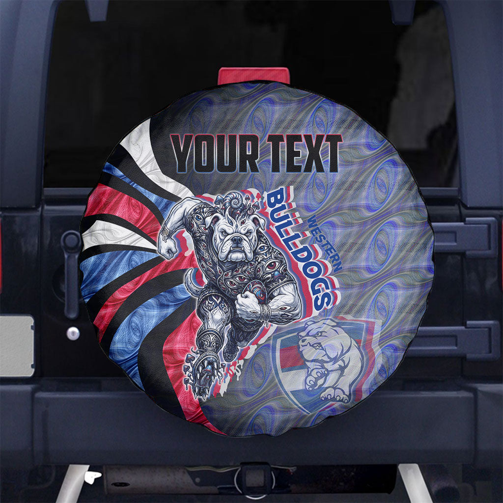 Personalised Western Bulldogs Spare Tire Cover Trippy Psychedelic Abstract Art Mascot Football Fans
