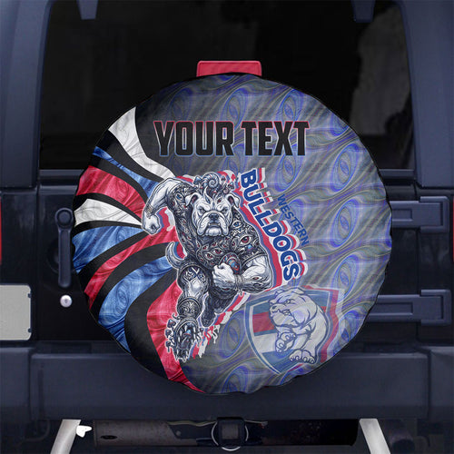 Personalised Western Bulldogs Spare Tire Cover Trippy Psychedelic Abstract Art Mascot Football Fans