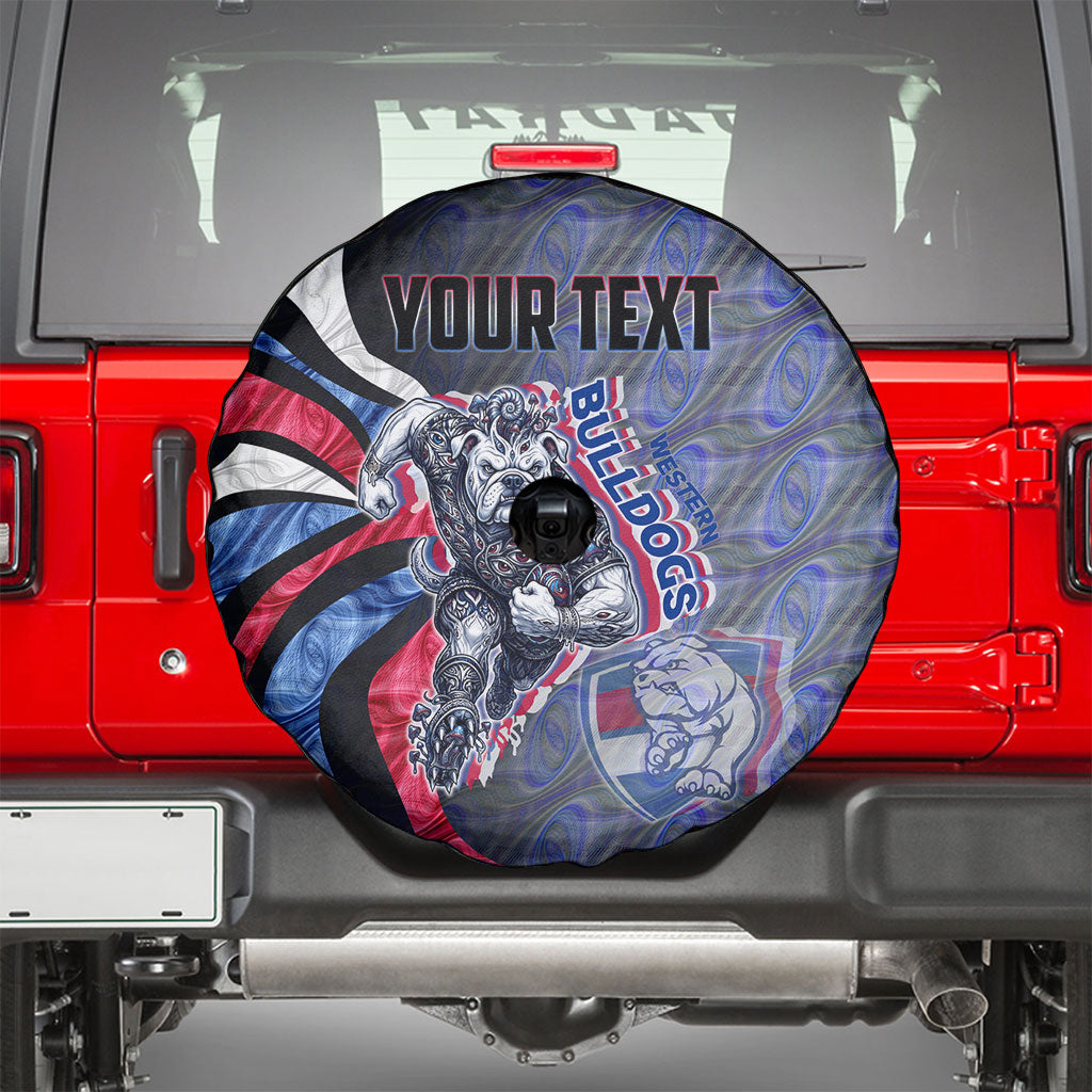 Personalised Western Bulldogs Spare Tire Cover Trippy Psychedelic Abstract Art Mascot Football Fans
