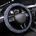 Western Bulldogs Steering Wheel Cover Trippy Psychedelic Abstract Art Mascot Football Fans