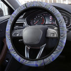 Western Bulldogs Steering Wheel Cover Trippy Psychedelic Abstract Art Mascot Football Fans