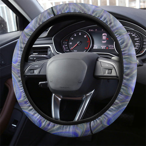 Western Bulldogs Steering Wheel Cover Trippy Psychedelic Abstract Art Mascot Football Fans