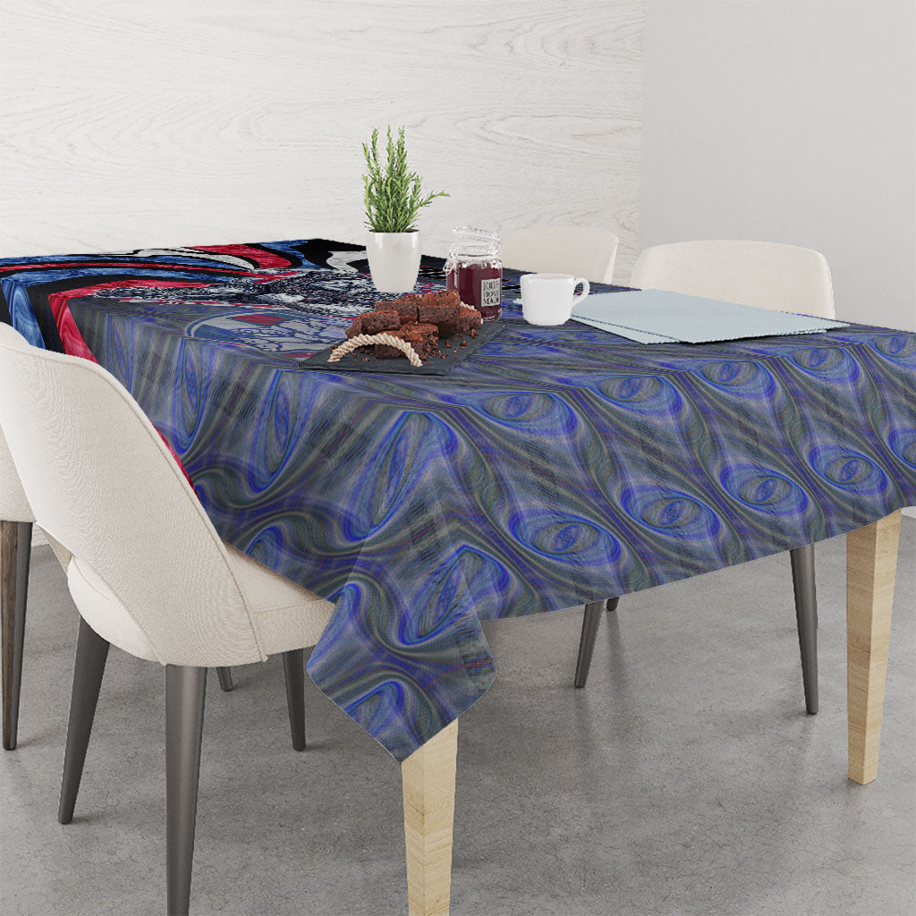 Personalised Western Bulldogs Tablecloth Trippy Psychedelic Abstract Art Mascot Football Fans