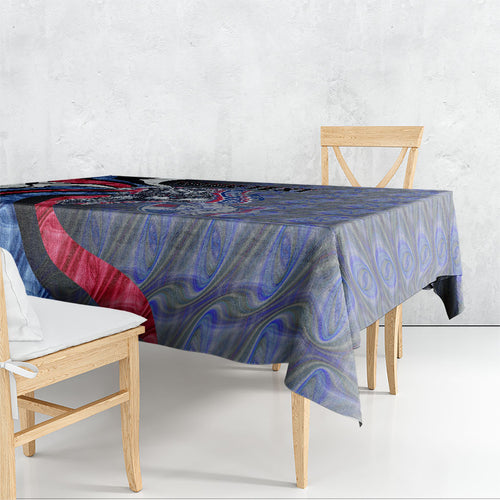Personalised Western Bulldogs Tablecloth Trippy Psychedelic Abstract Art Mascot Football Fans