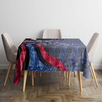 Personalised Western Bulldogs Tablecloth Trippy Psychedelic Abstract Art Mascot Football Fans
