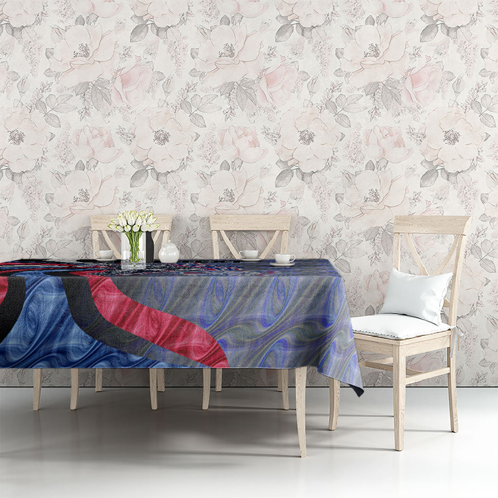 Personalised Western Bulldogs Tablecloth Trippy Psychedelic Abstract Art Mascot Football Fans