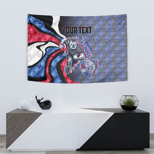 Personalised Western Bulldogs Tapestry Trippy Psychedelic Abstract Art Mascot Football Fans