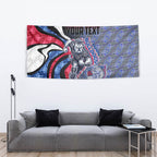 Personalised Western Bulldogs Tapestry Trippy Psychedelic Abstract Art Mascot Football Fans
