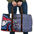Personalised Western Bulldogs Travel Bag Trippy Psychedelic Abstract Art Mascot Football Fans