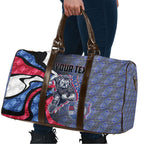 Personalised Western Bulldogs Travel Bag Trippy Psychedelic Abstract Art Mascot Football Fans