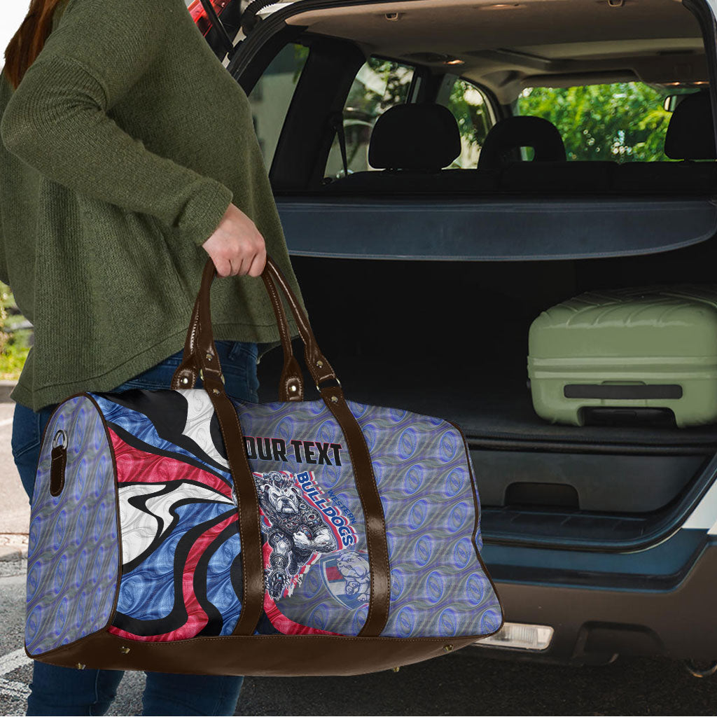 Personalised Western Bulldogs Travel Bag Trippy Psychedelic Abstract Art Mascot Football Fans