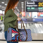 Personalised Western Bulldogs Travel Bag Trippy Psychedelic Abstract Art Mascot Football Fans