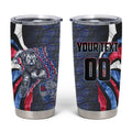 Personalised Western Bulldogs Tumbler Cup Trippy Psychedelic Abstract Art Mascot Football Fans