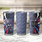 Personalised Western Bulldogs Tumbler Cup Trippy Psychedelic Abstract Art Mascot Football Fans