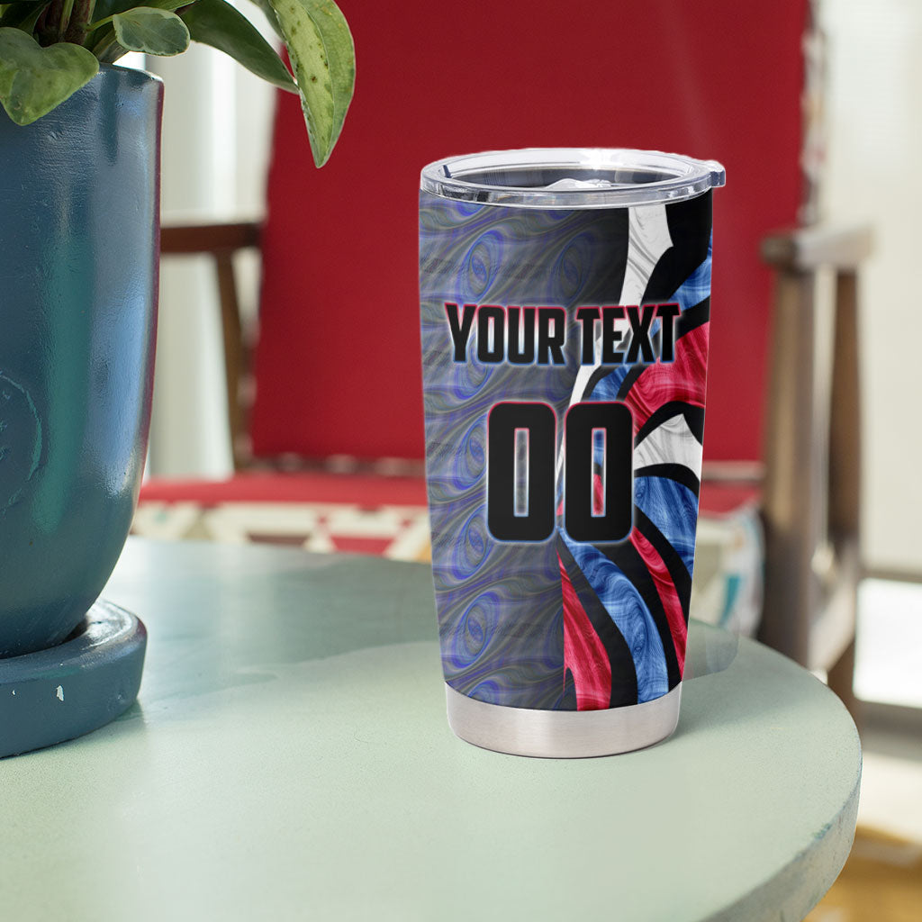 Personalised Western Bulldogs Tumbler Cup Trippy Psychedelic Abstract Art Mascot Football Fans