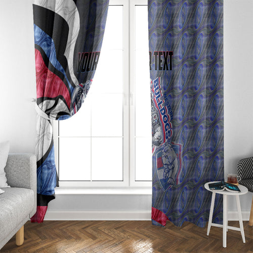 Personalised Western Bulldogs Window Curtain Trippy Psychedelic Abstract Art Mascot Football Fans