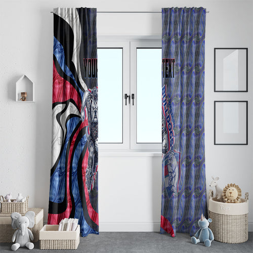 Personalised Western Bulldogs Window Curtain Trippy Psychedelic Abstract Art Mascot Football Fans