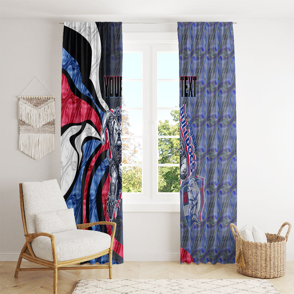 Personalised Western Bulldogs Window Curtain Trippy Psychedelic Abstract Art Mascot Football Fans