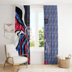 Personalised Western Bulldogs Window Curtain Trippy Psychedelic Abstract Art Mascot Football Fans