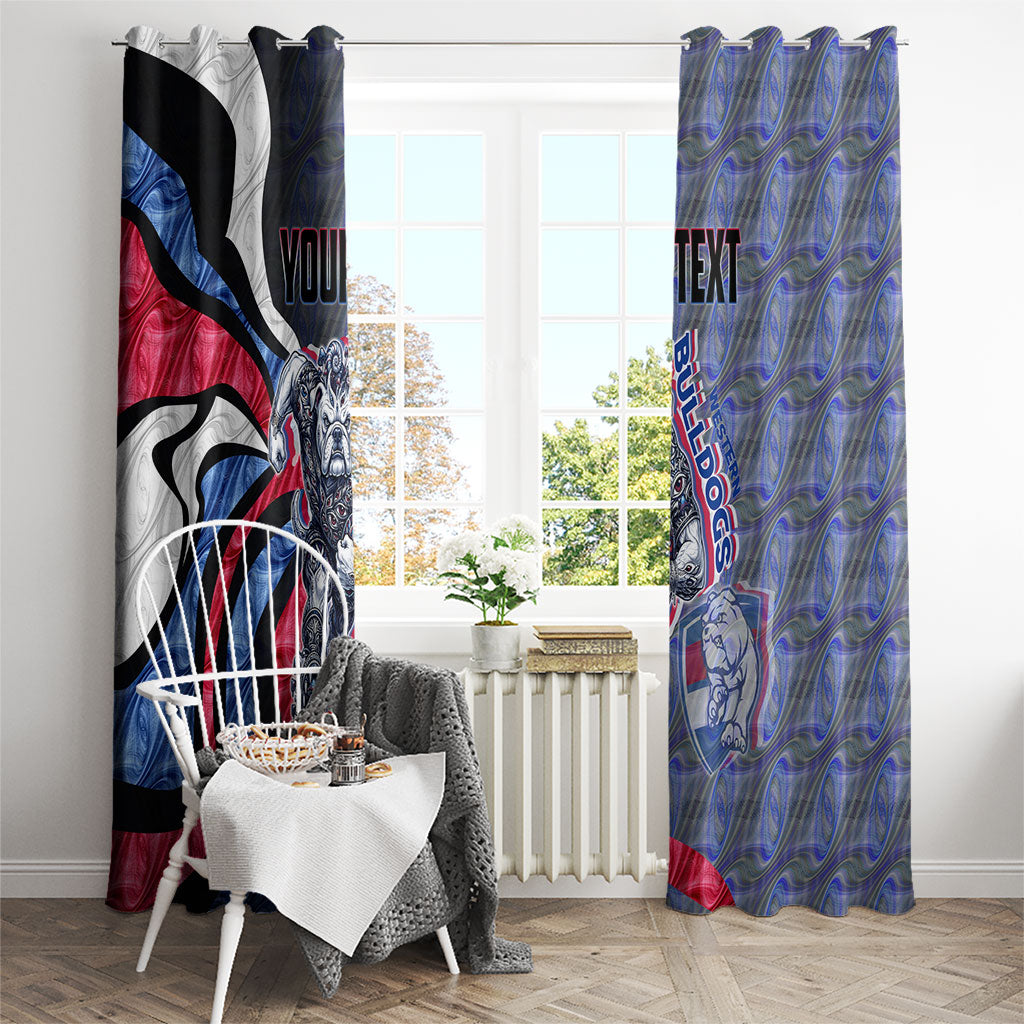 Personalised Western Bulldogs Window Curtain Trippy Psychedelic Abstract Art Mascot Football Fans