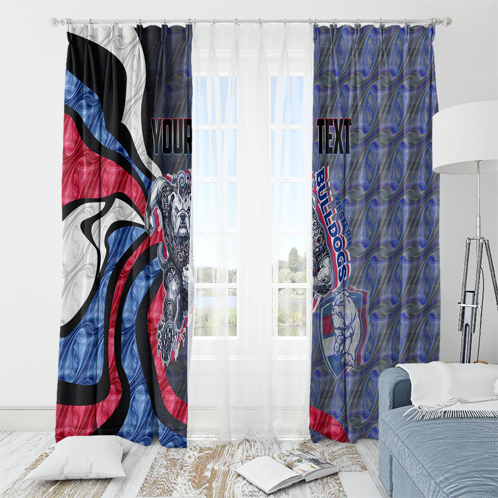 Personalised Western Bulldogs Window Curtain Trippy Psychedelic Abstract Art Mascot Football Fans