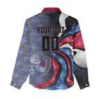 Personalised Western Bulldogs Women Casual Shirt Trippy Psychedelic Abstract Art Mascot Football Fans