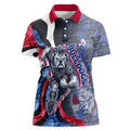 Personalised Western Bulldogs Women Polo Shirt Trippy Psychedelic Abstract Art Mascot Football Fans