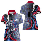 Personalised Western Bulldogs Women Polo Shirt Trippy Psychedelic Abstract Art Mascot Football Fans